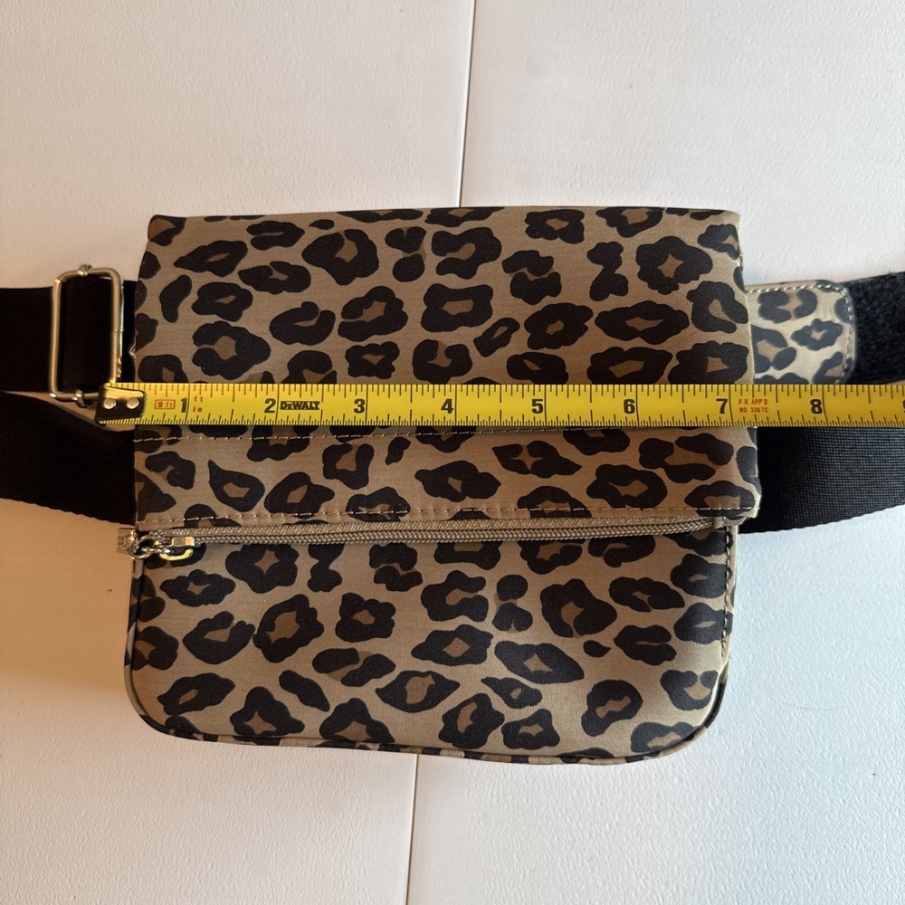 Maxx New York Leopard Print Belt Bag Fanny Pack Brown/Black EUC Multiple Pockets - Picture 4 of 10